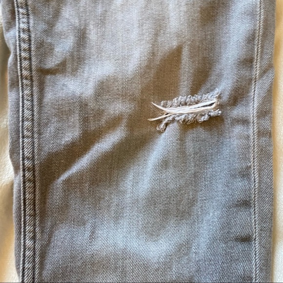 Zara Basic Z1975 Denim Grey Skinny Jeans Distressed Sz US 10 Low Rise Festival - Picture 8 of 11